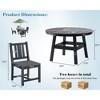 AMERLIFE 5 Piece HDPE Outdoor Dining Tables and Chairs with Umbrella Hole - 2 of 3