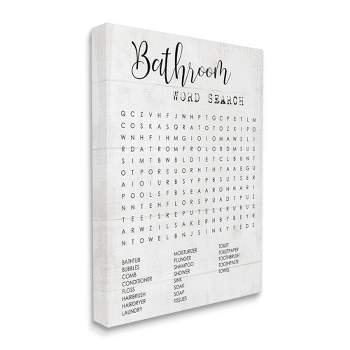 Stupell Industries Bathroom Word Search Fun Family Design