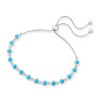 Ross-Simons Turquoise Station Bolo Bracelet in Sterling Silver Size - 3 of 4