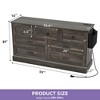59inche Wide Farmhouse 7 Drawers Dresser Wood Rustic Drawers with Nice Texture Vintage Design Storage Dressers Organizer - 2 of 4