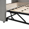 Daybed with Pop Up Trundle, Modern Upholstered Sofa Bed Frame, Twin to King Size Day Bed for Bedroom, Living Room, No Box Spring Needed - 4 of 4