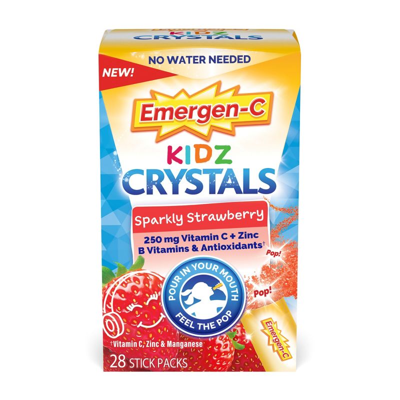 Emergen-C Kidz On-The-Go Immune Support with Vitamin C - Sparkly Strawberry - 28ct, 1 of 8