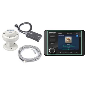 Kicker 46KMC5 Weather-Resistant Gauge-Style Media Center With Bluetooth with XM SXV300m1 Satellite Radio Tuner with RV/Marine Antenna - 1 of 4