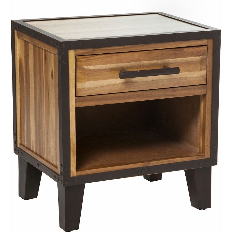 Luna Acacia Wood End Table Natural - Christopher Knight Home, 1 of 7