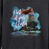Women's - Disney - Part Of Your World Lightweight French Terry Wide Neck Long Sleeve Shirt - 2 of 4