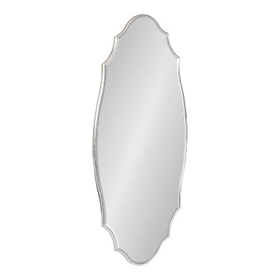 Kate and Laurel Leanna Scalloped Oval Wall Mirror, 20x42, Silver