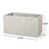 Okak 35"L Modern Raised Durable Outdoor Plant Pot, Large Square Planter for Patios, Gardens,Vegetables, Herbs, Flowers - 3 of 4