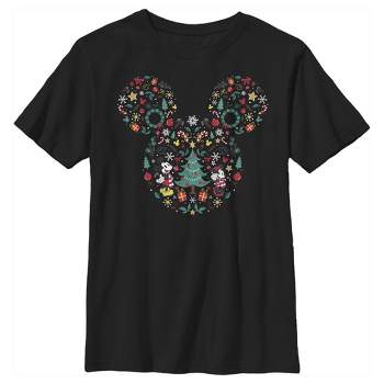 Boy's Mickey & Friends Christmas Silhouette T-Shirt
