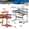 Techni Mobili Complete Computer Workstation Desk Color Woodgrain - 3 of 4
