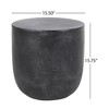 Maggift Patio End Tables Accent Side End Table for Outdoor and Indoor, Garden, Backyard Use, Special Design, Black, 15.5"*15.5"*17.75" - 2 of 4