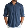 COOFANDY Men's Wrinkle Free Shirt Casual Button Down Long Sleeve Dress Shirts - 3 of 4
