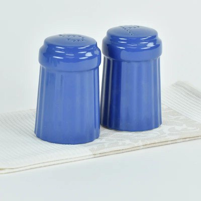 Blue Ceramic Simsbury Salt and Pepper Shaker Set