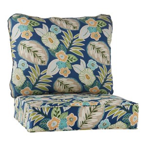 2-Piece Deep Seat Outdoor Cushion Set - 1 of 4
