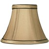 Springcrest Set of 4 Round Hardback Bell Lamp Shades Celia Tan Brown Small 3" Top x 6" Bottom x 5" High Candelabra Clip-On Fitting - 3 of 4