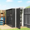 Outsunny Steel Garden Storage Shed, Lean to Shed Outdoor Metal Tool House with Lockable Door & Air Vents for Backyard Patio Lawn, White - 2 of 4