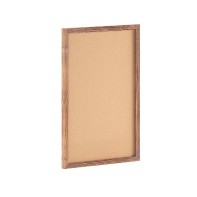 Emma + Oliver Wall Mount Cork Board with Solid Pine Frame and Wooden Push  Pins, 20 x 30, Black