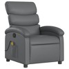 vidaXL Massage Recliner Chair Gray Faux leather, metal, plywood Medium - 3 of 4