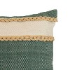 20x20 Outdoor Indoor Wide Stripe Filled Throw Pillow Green Polyester by Foreside Home & Garden - 4 of 4