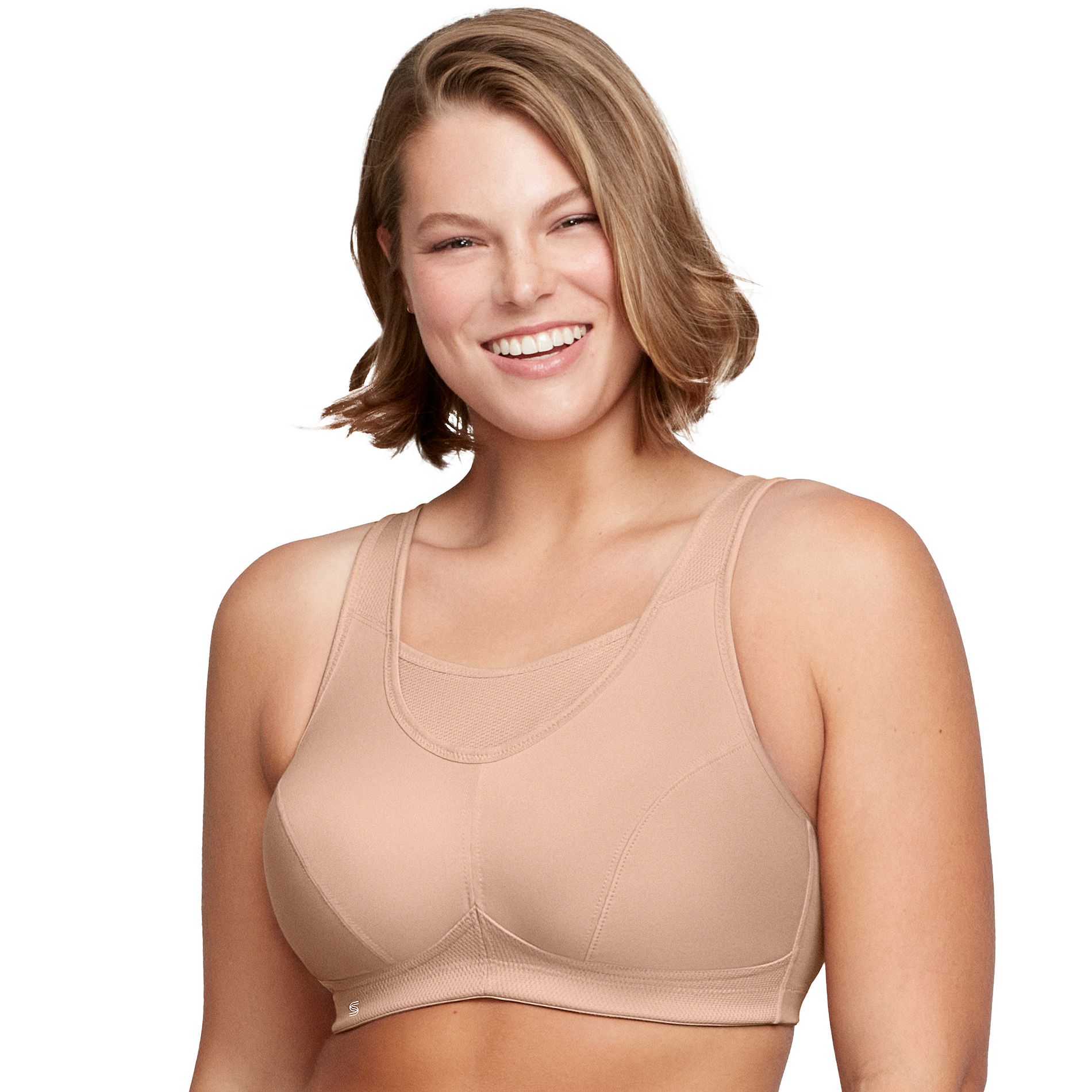 Glamorise Womens No-Bounce Camisole Sports Wirefree Bra 1066 Café