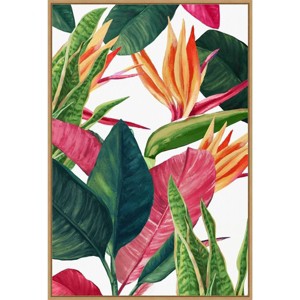 23" x 33" Edens Tropical Palms by Eva Watts Framed Canvas Wall Art Print - Amanti Art: Hand-Stretched, Botanical Lithograph - 1 of 4