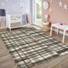 Modern Area Rugs Washable Plaid Floor Cover with Non-Slip Backing - 4 of 4