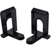 Juvale 6-Pair Black Metal Non-Skid Book Stoppers Book Ends Holder Bookends, 5 x 6.6 x 4.75 inches - 4 of 4