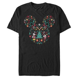 Men's Mickey & Friends Christmas Silhouette T-Shirt - 1 of 4