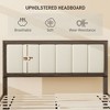 Full Bed Frame with Headboard Full Size Platform Bed Frame with Wooden Slats No Box Spring Needed Charcoal - 4 of 4