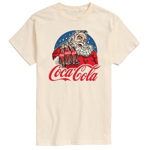 Men's - Coca Cola - Santa Coke Bottles Short Sleeve Graphic T-Shirt - 1 of 4