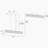 LNC Viniculture 1-Lights 35.8" Modern Luxury Linear Integrated LED Crystal Kitchen Island Lights,Brass - 3 of 4