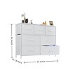 FURNIinspire Dressers 7 Drawer Fabric Tall Dresser Tower Closet Storage Chest of Drawers for Bedroom Nursery, White, 11.8"*39.3"*30.3" - 3 of 4