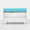 Bacati - Elephants Long Crib Rail Guard Cover Aqua/Lime/Gray - 2 of 4