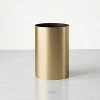 LunaLulinlk 4.5 gal Metalla Plastic Open Top Bathroom Trash Can, Matte Brass - 2 of 4