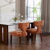 Furniliving Mid Century Modern Dining Chairs Set of 2, Farmhouse Chenille Fabric Upholstered Accent Chair,Kitchen Chairs with Hardwood Frame - 2 of 4