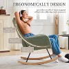 Living Room Chair, Teddy Upholstered Rocking Chair, Armrest and Side Pockets, Modern Comfy Accent Armchair Reading Chair for Bedroom, Living Room - 2 of 4