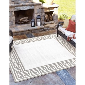 Unique Loom Outdoor Coastal Collection Area Rug - Caye (' " x ' "  ) - 1 of 4