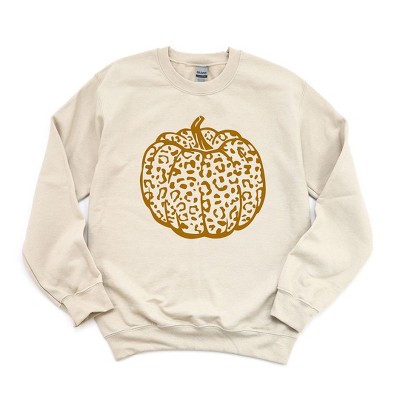 Simply Sage Market Women's Graphic Sweatshirt Brown Leopard Pumpkin