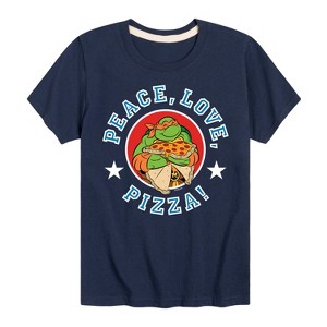 Boys' - Teenage Mutant Ninja Turtles - Peace Love Pizza Short Sleeve Graphic T-Shirt - 1 of 4
