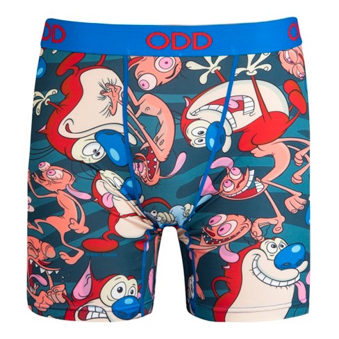 Odd Sox, Funny Men's Boxer Briefs Underwear, Ren & Stimpy Cartoon, Novelty  Print, Adult, XX-Large