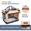 JESPET: 30" Soft Pet Crate - Beige - Dogs & Cats Up to 50 lbs - 2 of 4