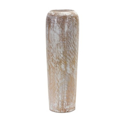 Melrose Wood Floor Vase 18.25"H