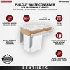 Rev-A-Shelf Top Mount Pull-Out Kitchen Waste Trash Container Bin - 4 of 4