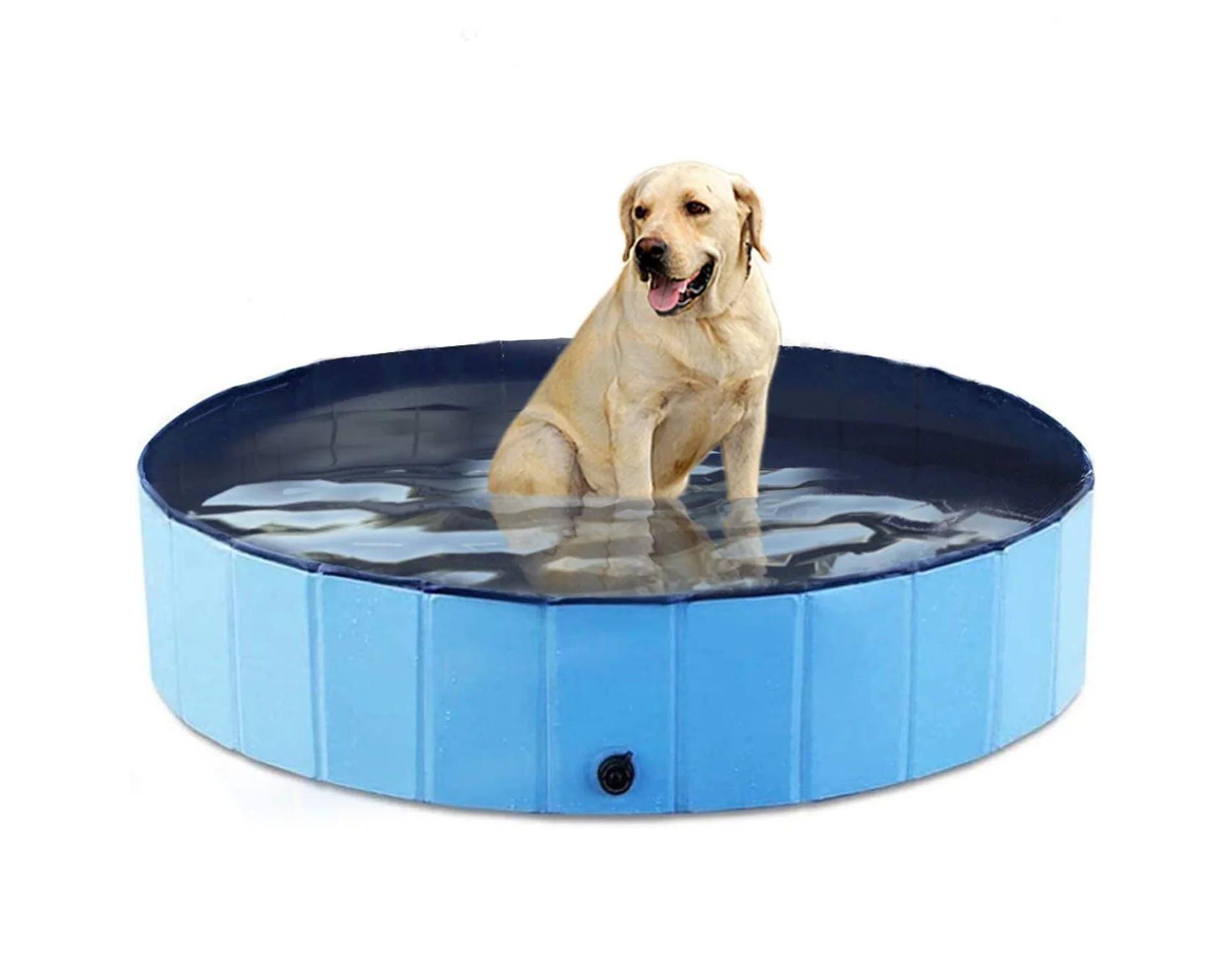MOVSSOU Pet Dog Pool Bath Swimming Tub Foldable 63 x 12 inch