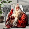Lomsoe Santa Claus with Red Bird Print Flannel Blanket - All Seasons Soft Cozy Warm Throw Blanket for Bed, Napping, Camping, Travel, Office - 4 of 4