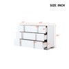 47.2" Elegant Dresser with Metal Handle, Mirrored Storage Cabinet with 6 Drawers for Bedroom, Living Room 4W - ModernLuxe - 3 of 4