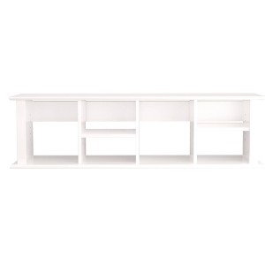 Prepac Wall Mounted Desk Hutch White: 5-Shelf Office Hutch Tops, Wood Composite, Spot Clean - 1 of 4