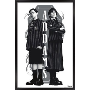 Trends International Wednesday: Season 2 (2025) - Addams Siblings Framed Wall Poster Prints - 1 of 4