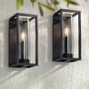 John Timberland Henry 12 1/2" High Sand Black Outdoor LED Wall Light Set of 2 - 2 of 4