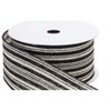 Wired Polyester Ribbon Set of 2 – Black and White Striped – 0.25 in Height Holiday Craft Ribbon By Melrose - 3 of 3