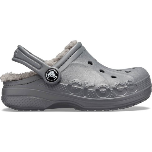 Crocs Toddler Baya Lined Clog Slippers C7 Charcoal charcoal Target